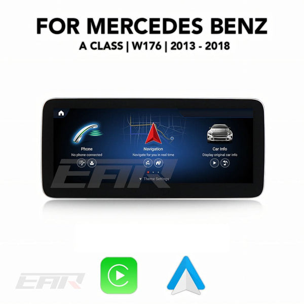 Mercedes Benz A Class Android 13.0 (W176) Multimedia 10.25"/12.3" Touchscreen Display + Built-In Wireless Carplay & Android Auto | 2013 - 2018