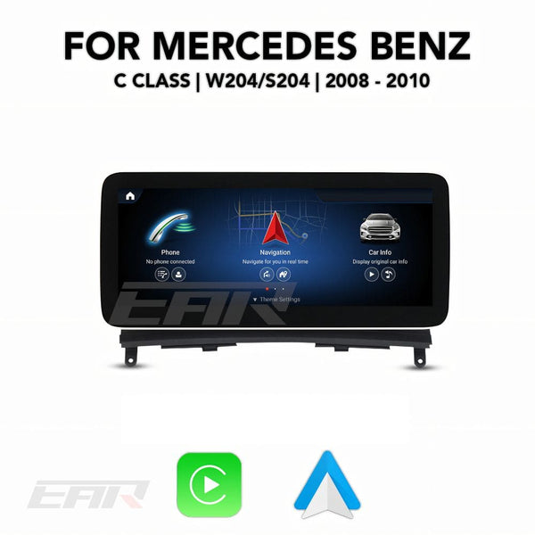 Mercedes Benz C Class Android 13.0 (W204/S204) Multimedia 10.25"/12.3" Touchscreen Display + Built-In Wireless Carplay & Android Auto | 2008 - 2010 | LHD/RHD