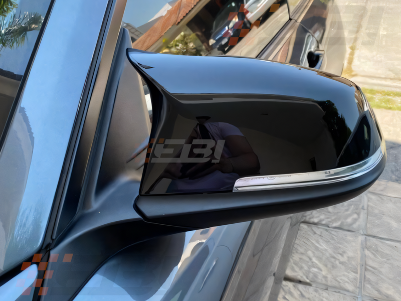 EBI BMW 5, 6 & 7 Series LCI (F10/F11/F18/F07/F06/F12/F13/F01/F02) M Style Mirror Cap Replacement | Gloss Black | Carbon Fiber | 2013 - 2017 - Euro Active Retrofits