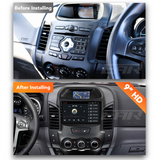 Ford Ranger (2012 - 2015) Multimedia 9" Touchscreen Display + Built-In Wireless Carplay & Android Auto - Euro Active Retrofits