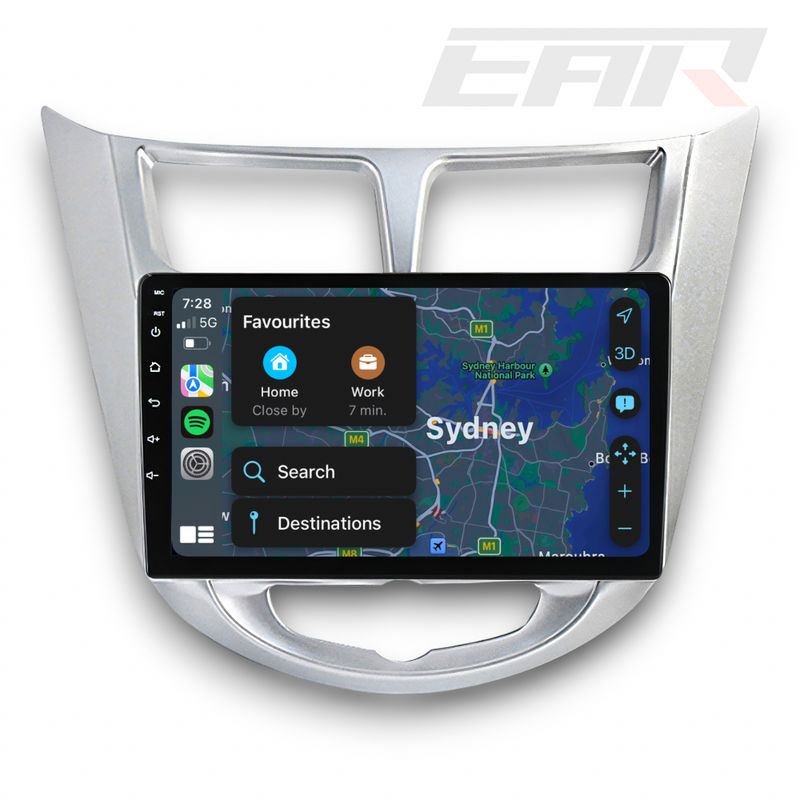 Hyundai Accent/Verna (2011 - 2019) Multimedia 9" Touchscreen Display + Built-In Wireless Carplay & Android Auto - Euro Active Retrofits