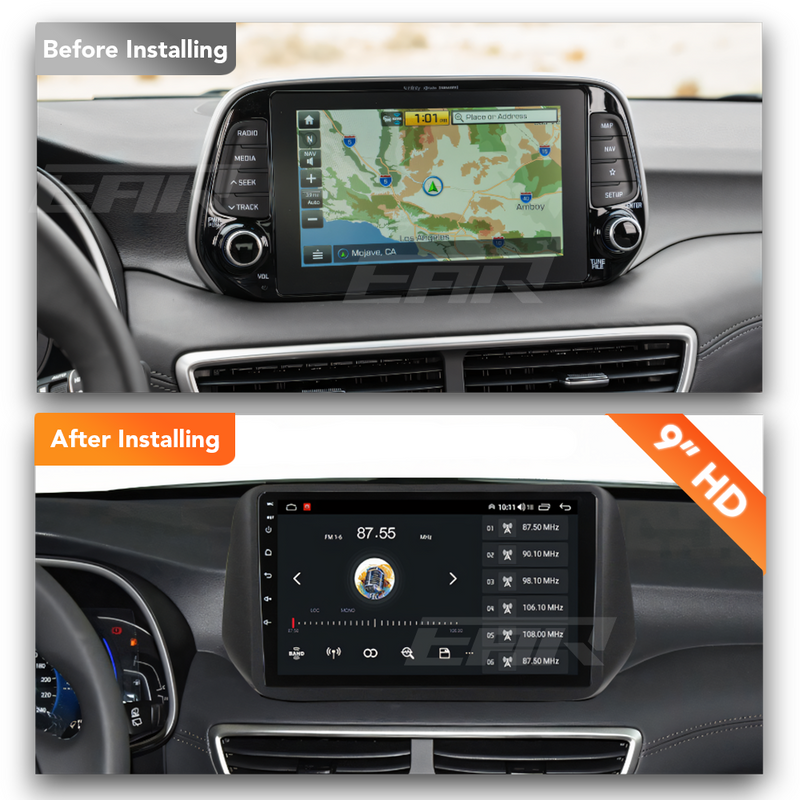 Hyundai Tucson (2018 - 2021) Multimedia 10" Touchscreen Display + Built-In Wireless Carplay & Android Auto - Euro Active Retrofits