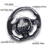 Lamborghini Huracán Customizable Carbon Fiber / Alcantara / LED Steering Wheel - Euro Active Retrofits