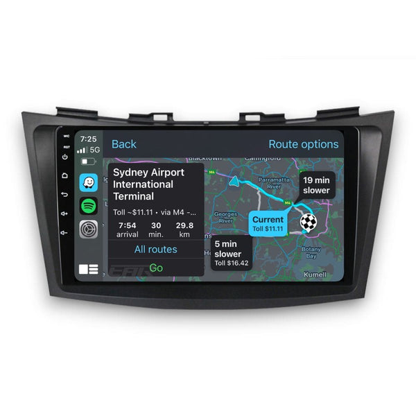 Suzuki Swift (2011 - 2017) Multimedia 9" Touchscreen Display + Built-In Wireless Carplay & Android Auto - Euro Active Retrofits AU
