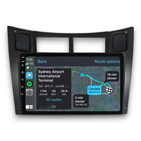 Toyota Yaris (2005 - 2011) Multimedia 9" Touchscreen Display + Built-In Wireless Carplay & Android Auto - Euro Active Retrofits
