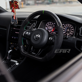 Volkswagen MK7 / MK7.5 Customizable Carbon Fiber / Alcantara / LED Steering Wheel - Euro Active Retrofits